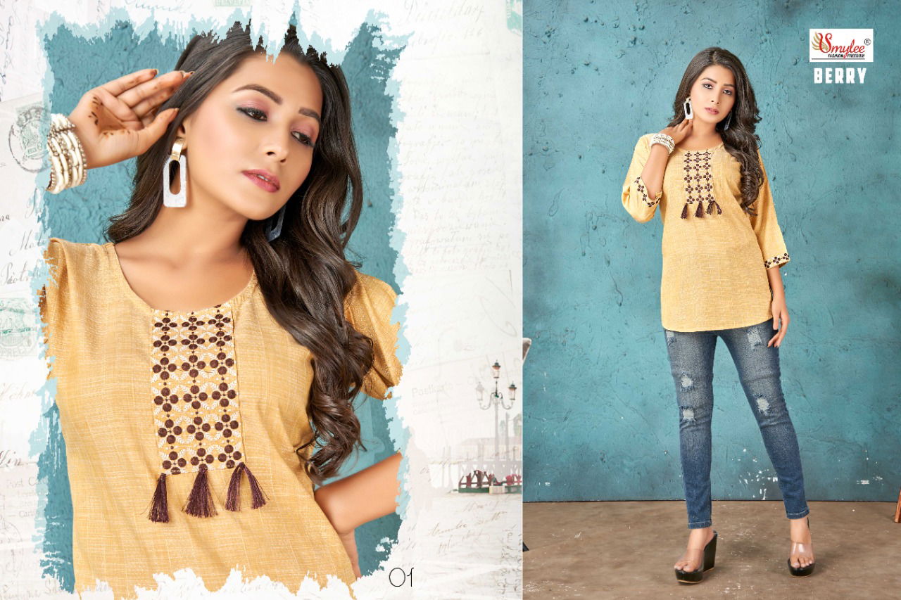 Rung Berry Fancy Regular Wear Designer Short Kurtis Collection